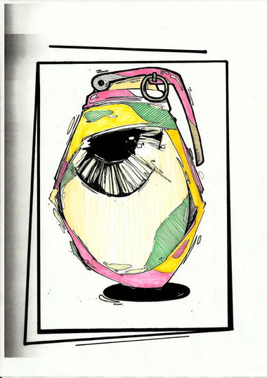 Graffiti Sketch - Photo by Petas - auge, granate