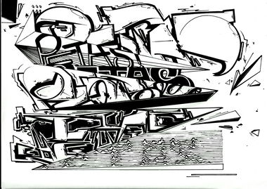 Graffiti Sketch - Photo by Petas - Petas