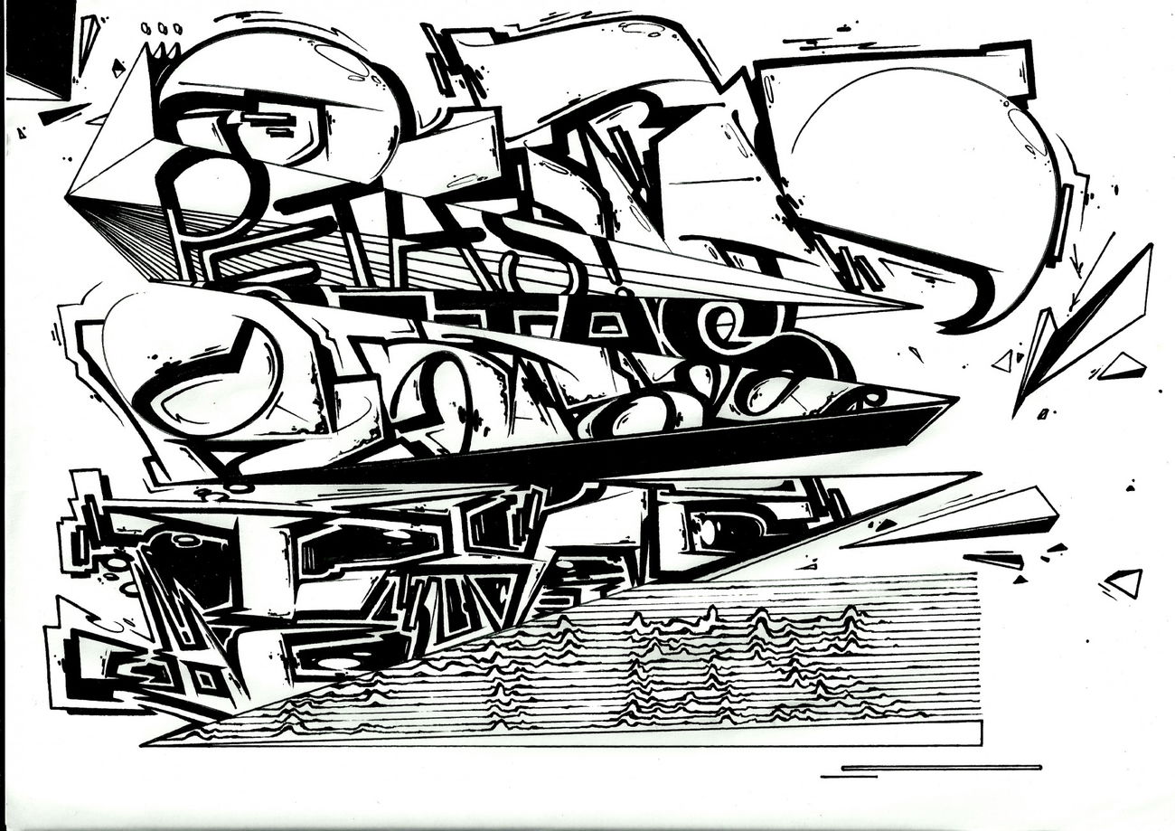 Graffiti Sketch - Photo by Petas - Petas