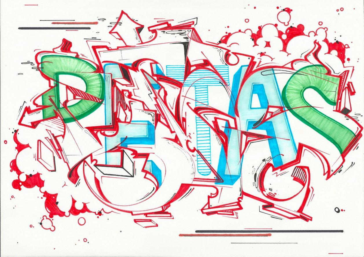 Graffiti Sketch - Photo by Petas - Petas