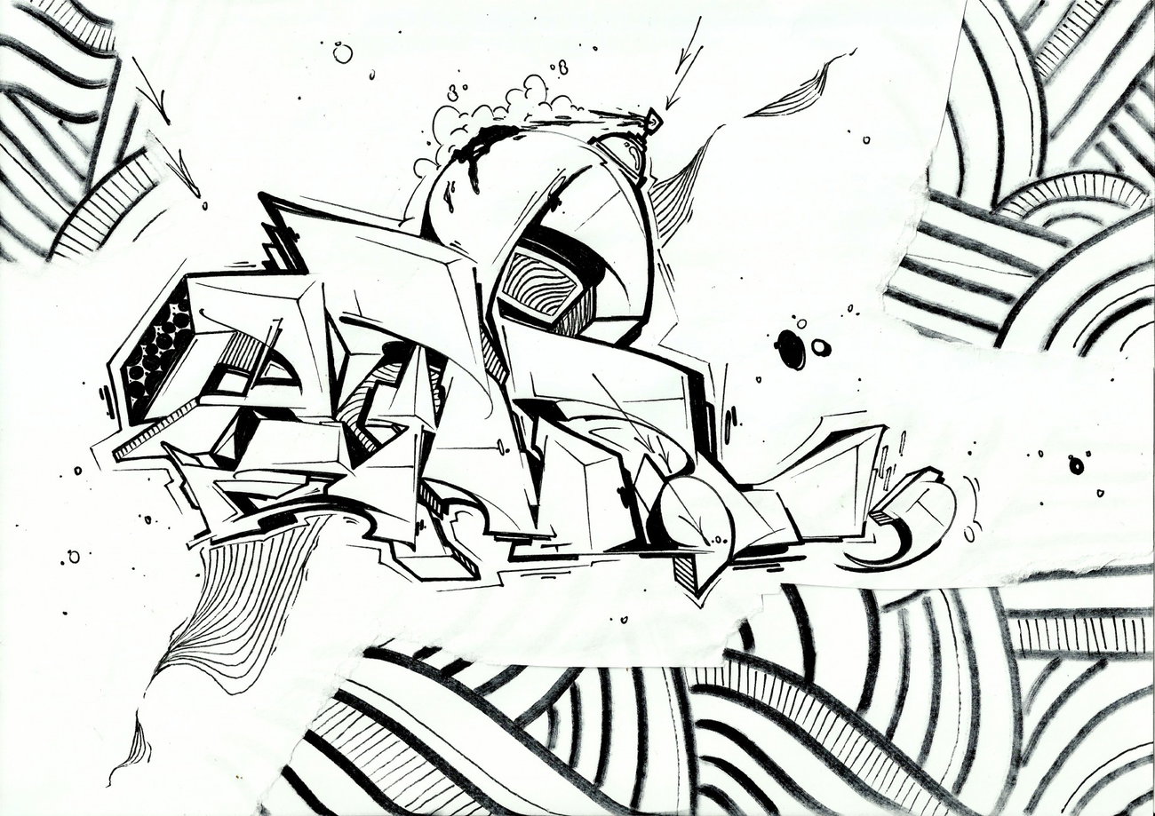 Graffiti Sketch - Photo by Petas - Petas, one