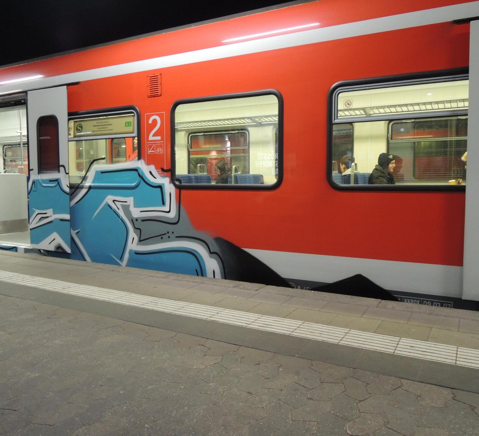 Graffiti Train - Photo by PeterSchechter - Nürnberg