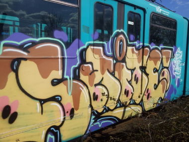 Graffiti Train in Frankfurt - Photo by PetreUhlman - Shite.Frankfurt, Subway, Vipers