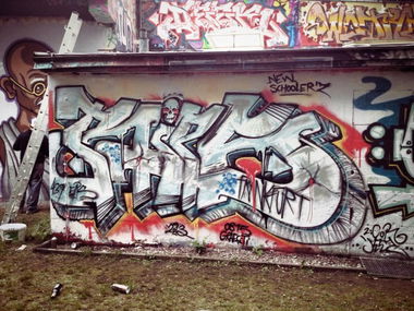 Graffiti Wall in Frankfurt - Photo by PetreUhlman - Rips, 0815, 2013 (2013)