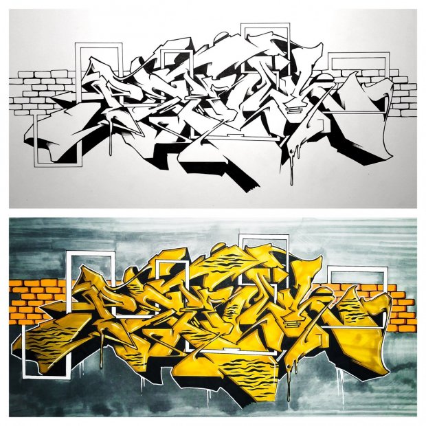 Graffiti Sketch - Photo by PetrolOne