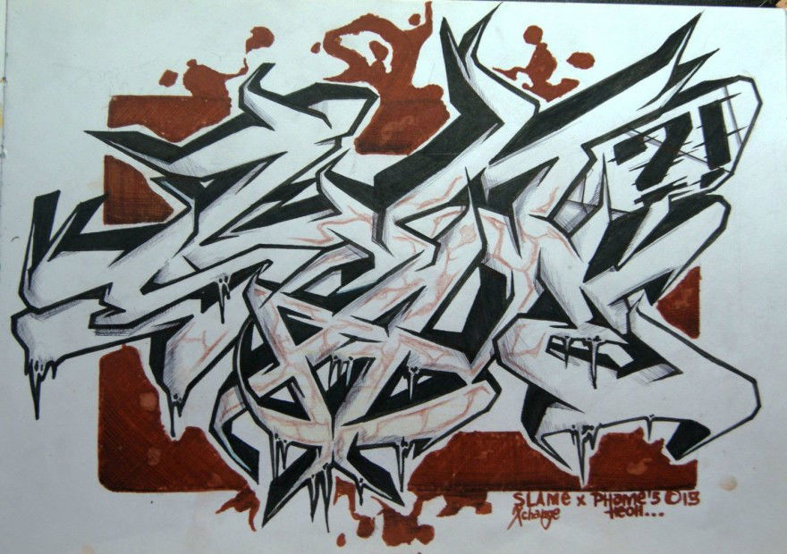 Graffiti Sketch in Tula - Photo by Phame5 - Slame, exchange, phame (2013)