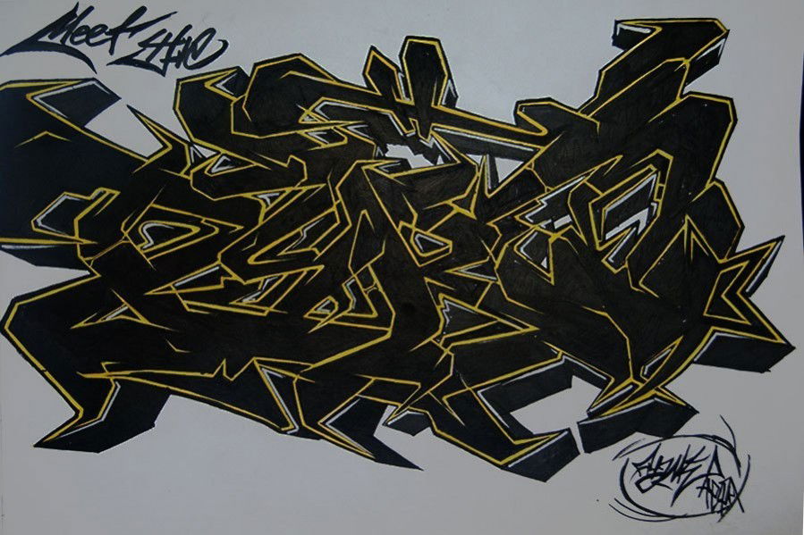Graffiti Sketch in Tula - Photo by Phame5 - Pyro, pyromaniac, Phame (2013)