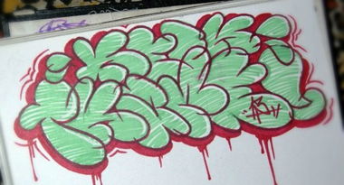 Graffiti Sketch in Tula - Photo by Phame5 - Throwie, Phame, Fame (2013)