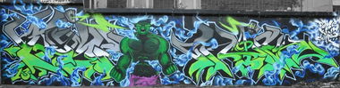 Graffiti Wall in Tula - Photo by Phame5 - Tula, Hustle, Hulk (2013)