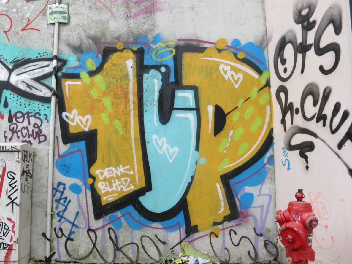 Graffiti Wall in Lisboa - Photo by Photographer - Lisbon, Portugal, Denk