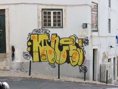 Graffiti Wall in Lisboa - Photo by Photographer - GBK, FSK, Hippi (2014)