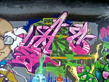 Graffiti Wall in Wiesbaden - Photo by PhunkMasterKK - KidKaro, Renegades, TPM (2012)