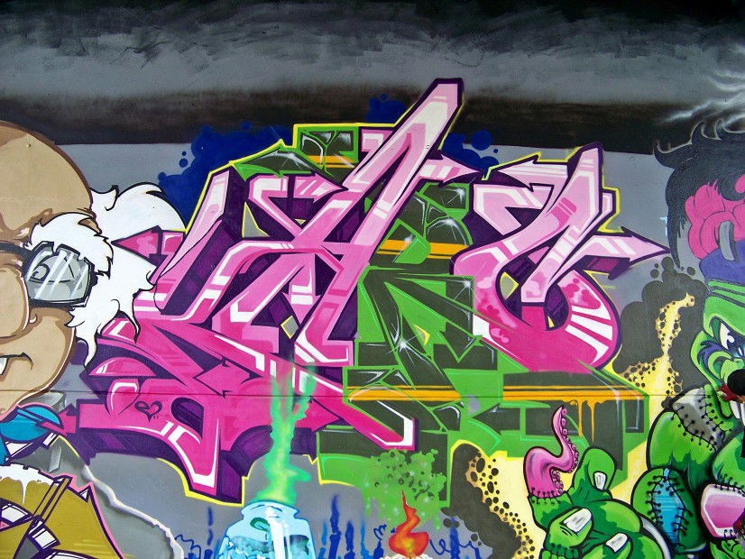 Graffiti Wall in Wiesbaden - Photo by PhunkMasterKK - KidKaro, Renegades, TPM (2012)