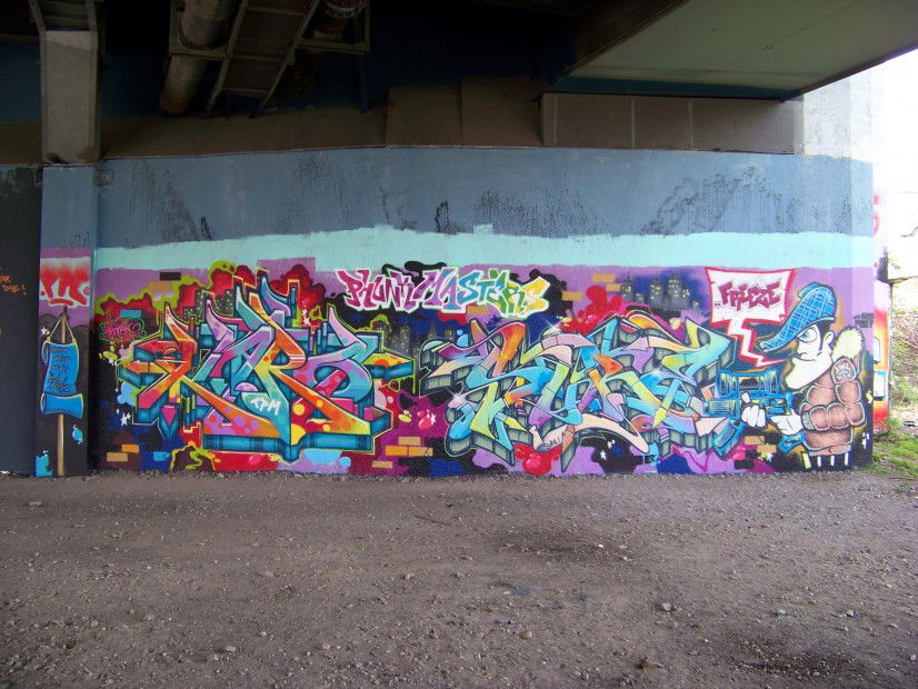 Graffiti Wall in Mannheim - Photo by PhunkMasterKK - KidKaro, Sure, TPM (2012)