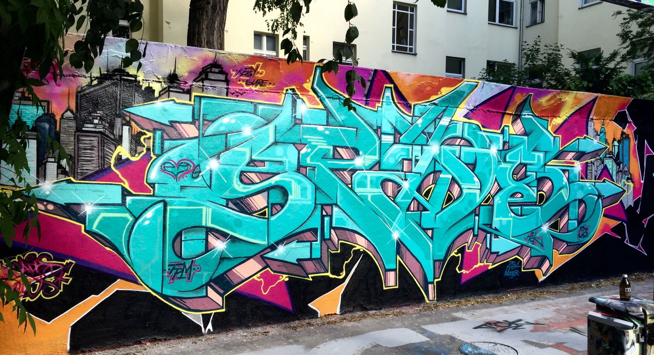 Graffiti Wall - Photo by PhunkMasterKK - Spade53, TCK, TPM (2015)