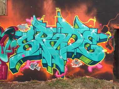 Graffiti Wall - Photo by PhunkMasterKK - SPADE53, TCK, TPM (2015)