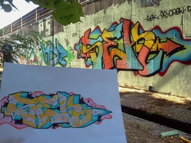 Graffiti Wall in Wolomin - Photo by PierdolSieCREW - SEK, PS, CREW (2013)