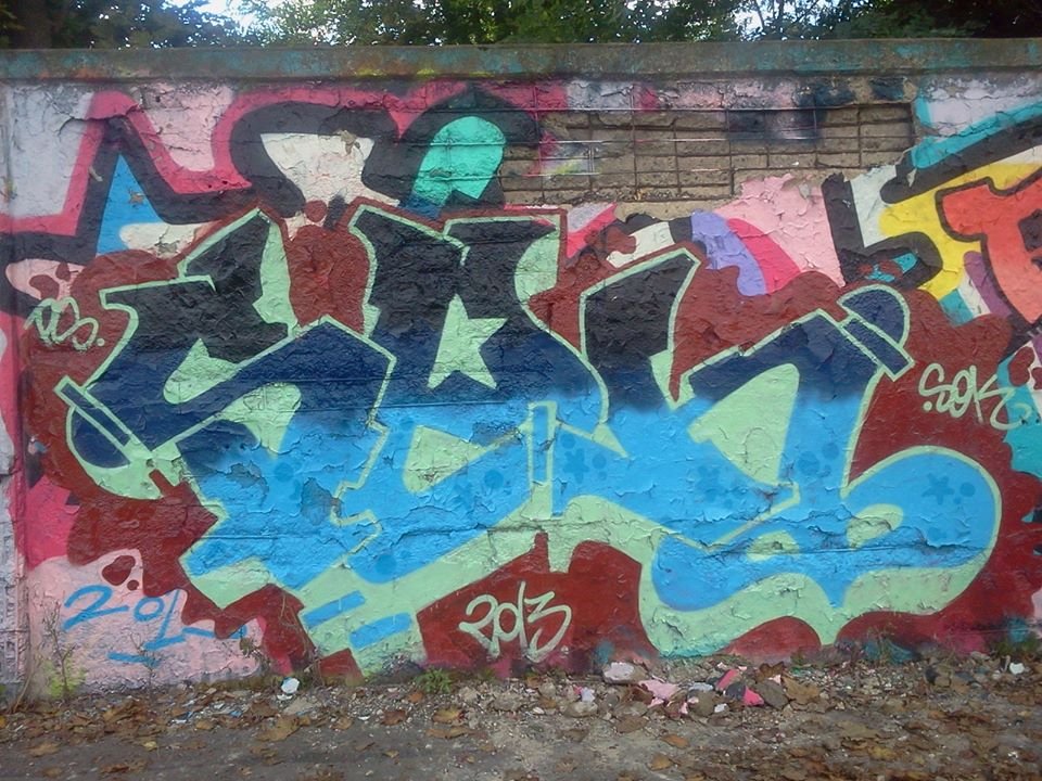 Graffiti Wall in Warsaw - Photo by PierdolSieCREW - SEK, PS, CREW (2013)
