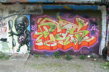 Graffiti Wall - Photo by PinaColadaSong - PAS, LSP, FCK (2010)