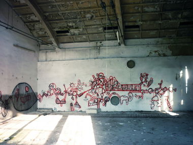 Graffiti Wall in ?ód? - Photo by Piotr