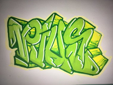 Graffiti Sketch - Photo by Pius - sketch, colored, linz (2013)