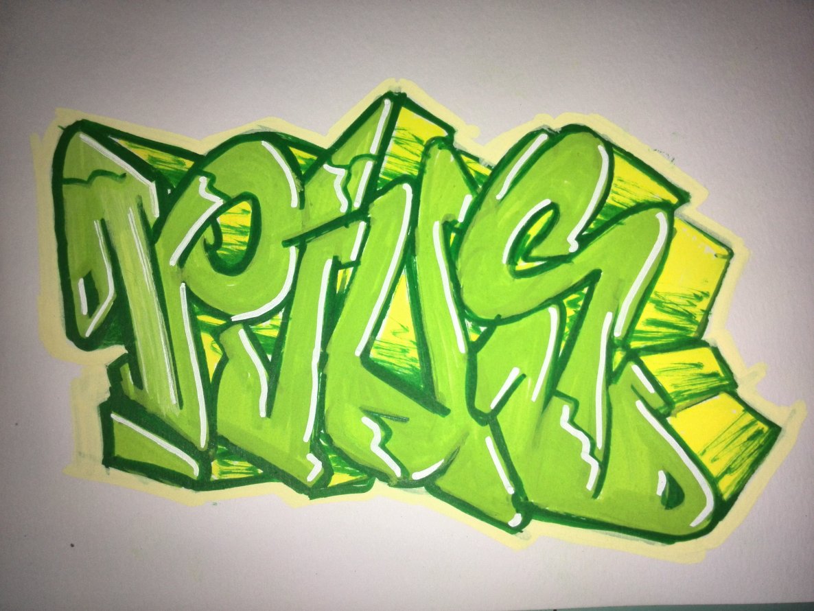 Graffiti Sketch - Photo by Pius - sketch, colored, linz (2013)