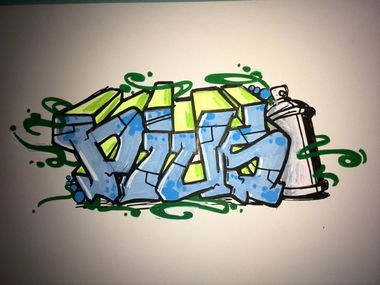 Graffiti Sketch - Photo by Pius - pius, linz, austria (2014)