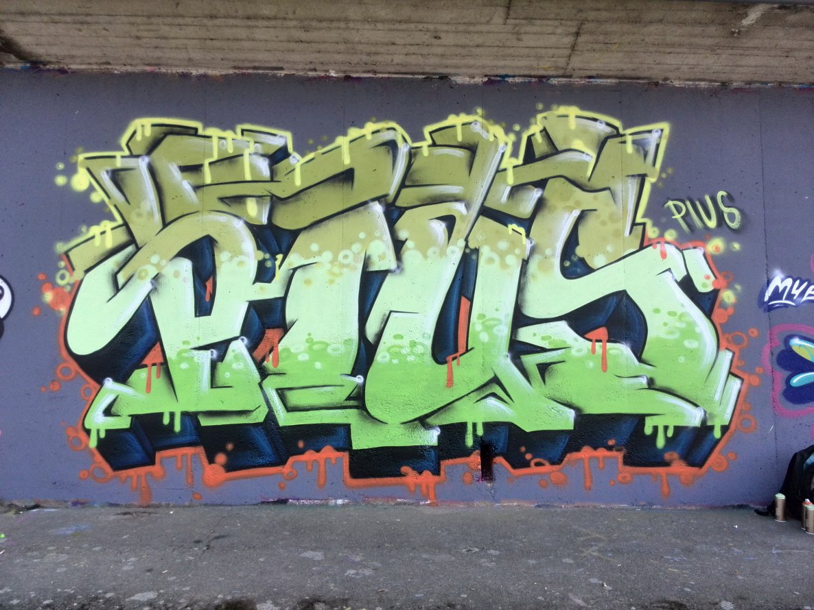 Graffiti Wall - Photo by Pius - pius, hall, onetwo (2014)