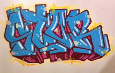 Graffiti Sketch - Photo by Pius - stor, exchange, battle (2014)