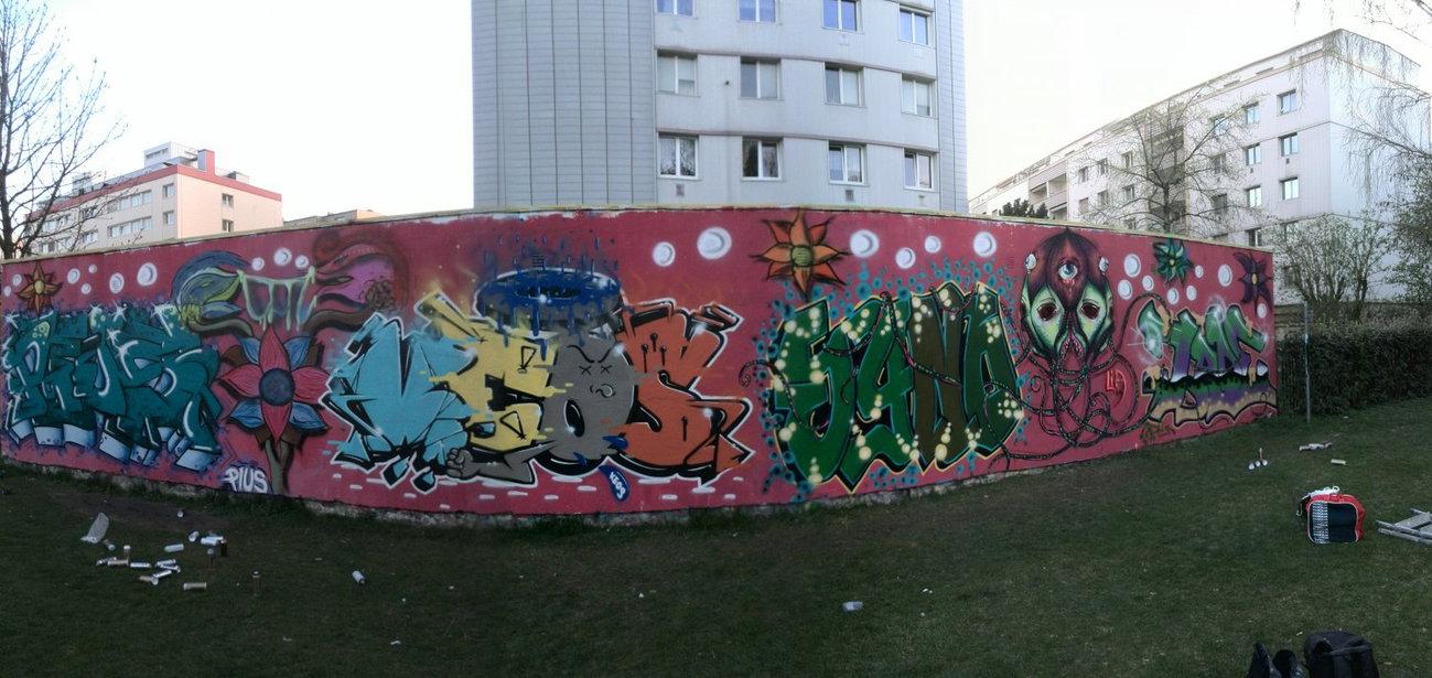 Graffiti Wall - Photo by Pius - PIUS, LINZ, KAISERGASSE (2014)