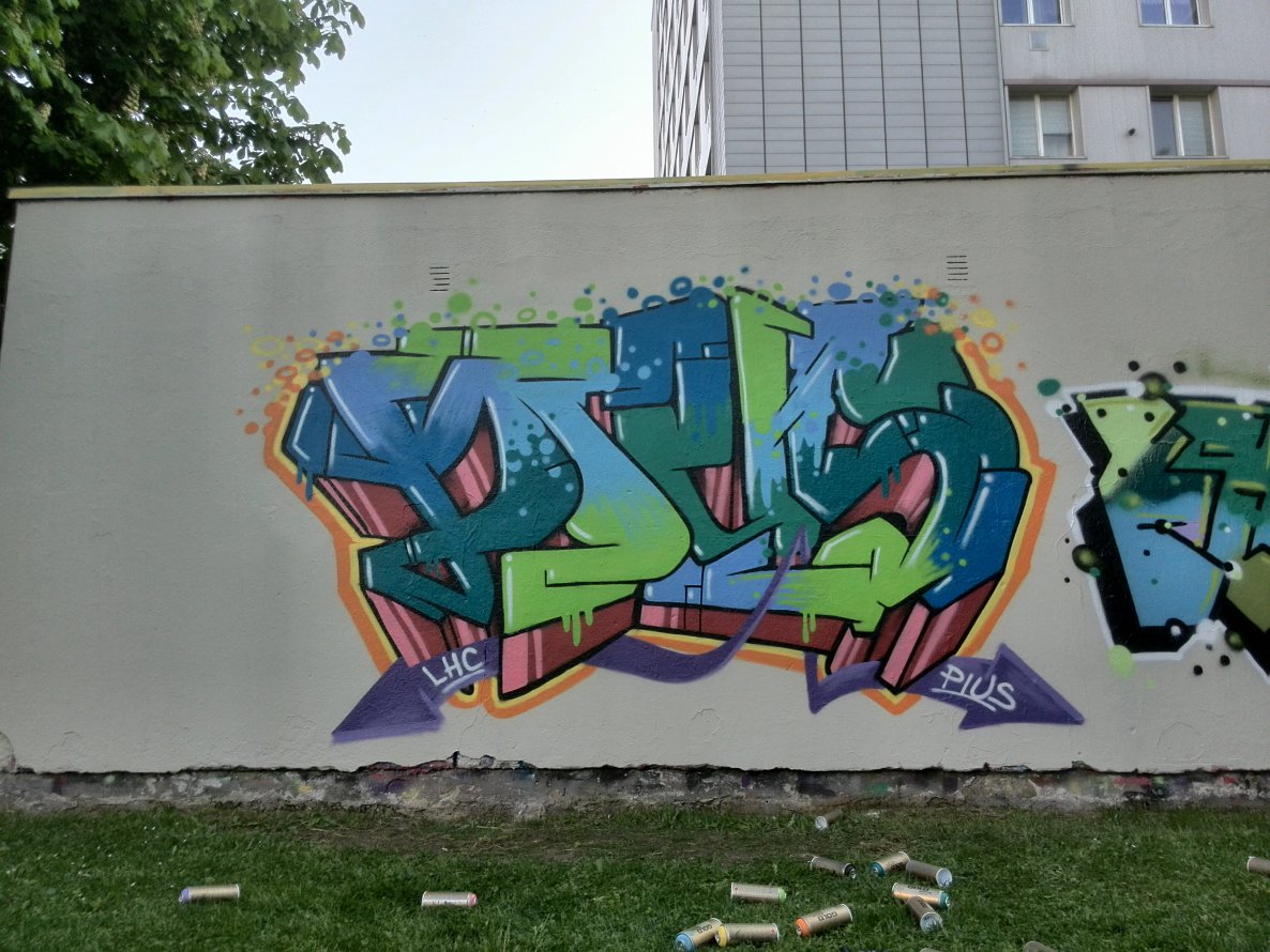 Graffiti Wall - Photo by Pius - Linz, legal, hall (2014)
