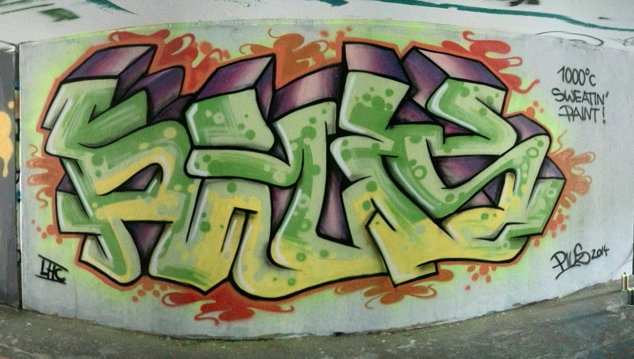 Graffiti Wall - Photo by Pius - Linz, pius, hall (2014)