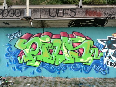 Graffiti Wall - Photo by Pius - Linz, hall, pius (2014)