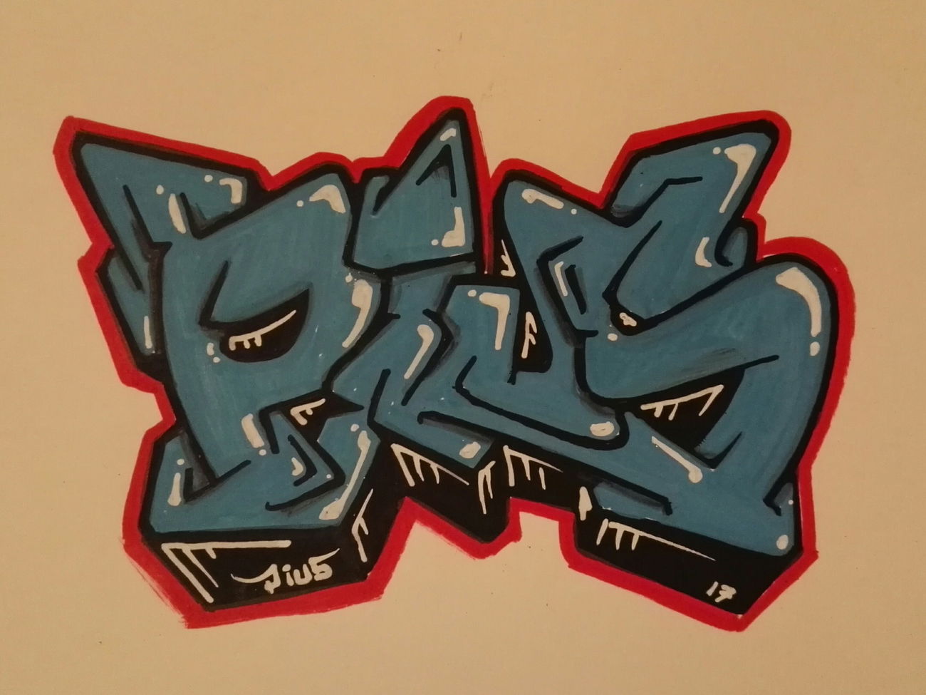 Graffiti Sketch - Photo by Pius (2017)