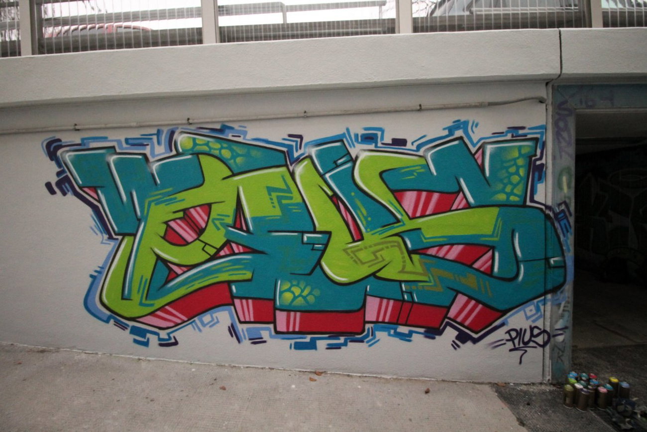 Graffiti Wall - Photo by Pius - Pius, linz, hall (2014)