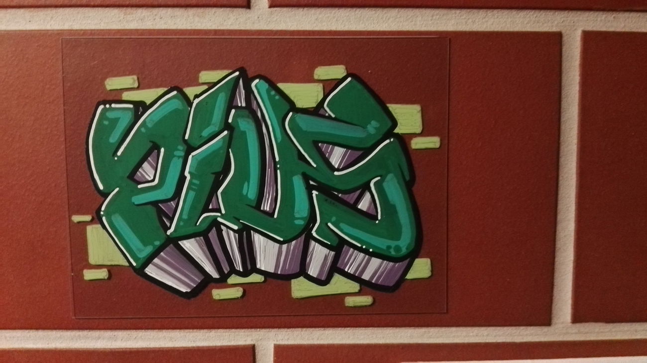 Graffiti Sketch - Photo by Pius - Acrylic, Markers, on (2017)