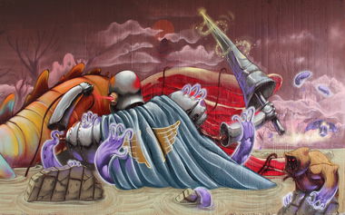 Graffiti Wall in Wiesbaden - Photo by Pixeljuice (2015)