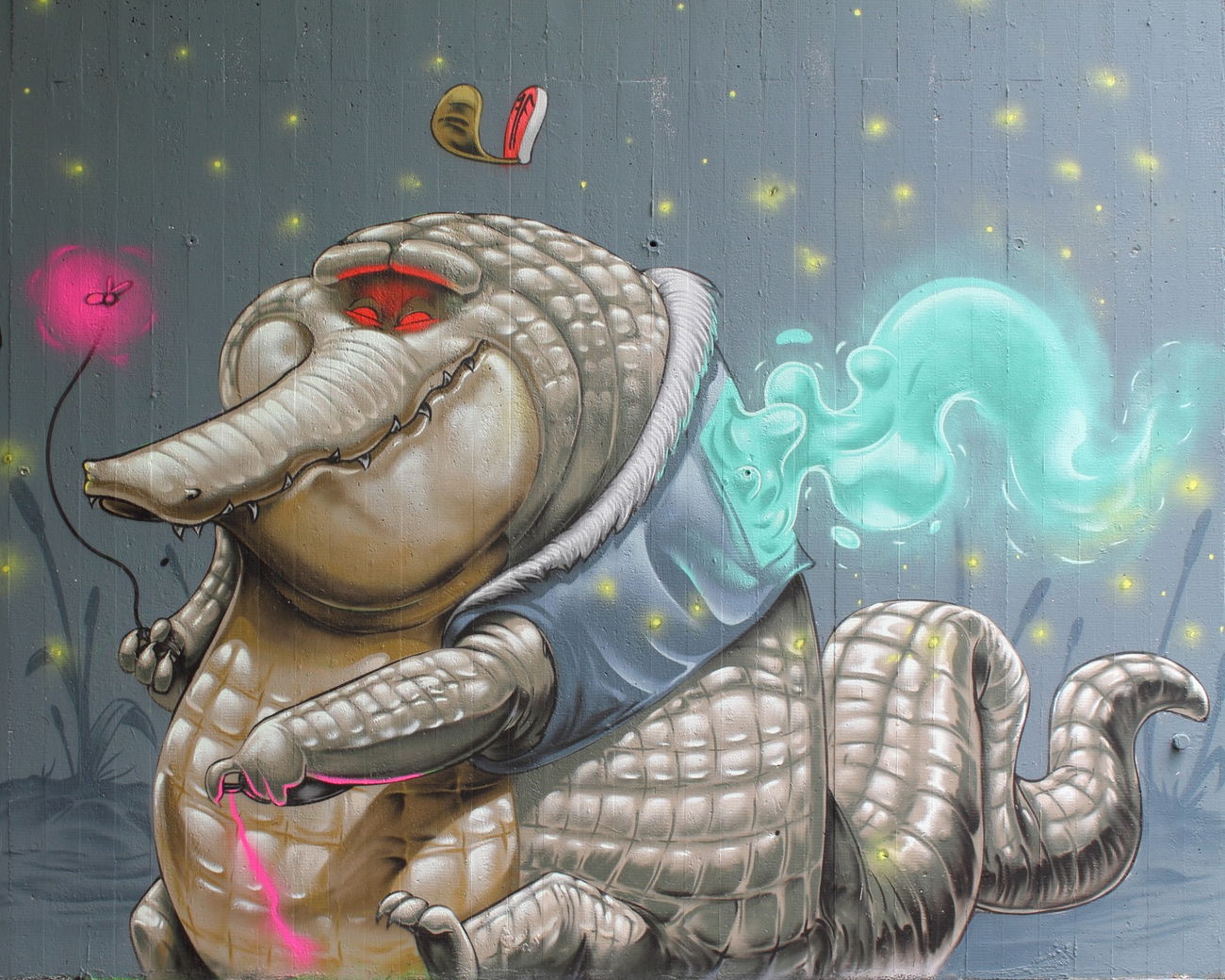 Graffiti Wall in Mainz gonsenheim - Photo by Pixeljuice - pixeljuice, friendlyfire (2015)