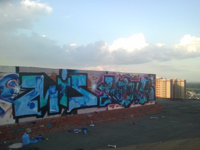 Graffiti Bombing - Photo by Pizor