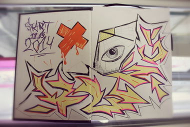 Graffiti Sketch - Photo by Plag182 - new, sketchbook (2014)
