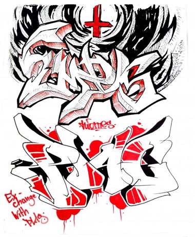 Graffiti Sketch - Photo by Plag182 (2014)