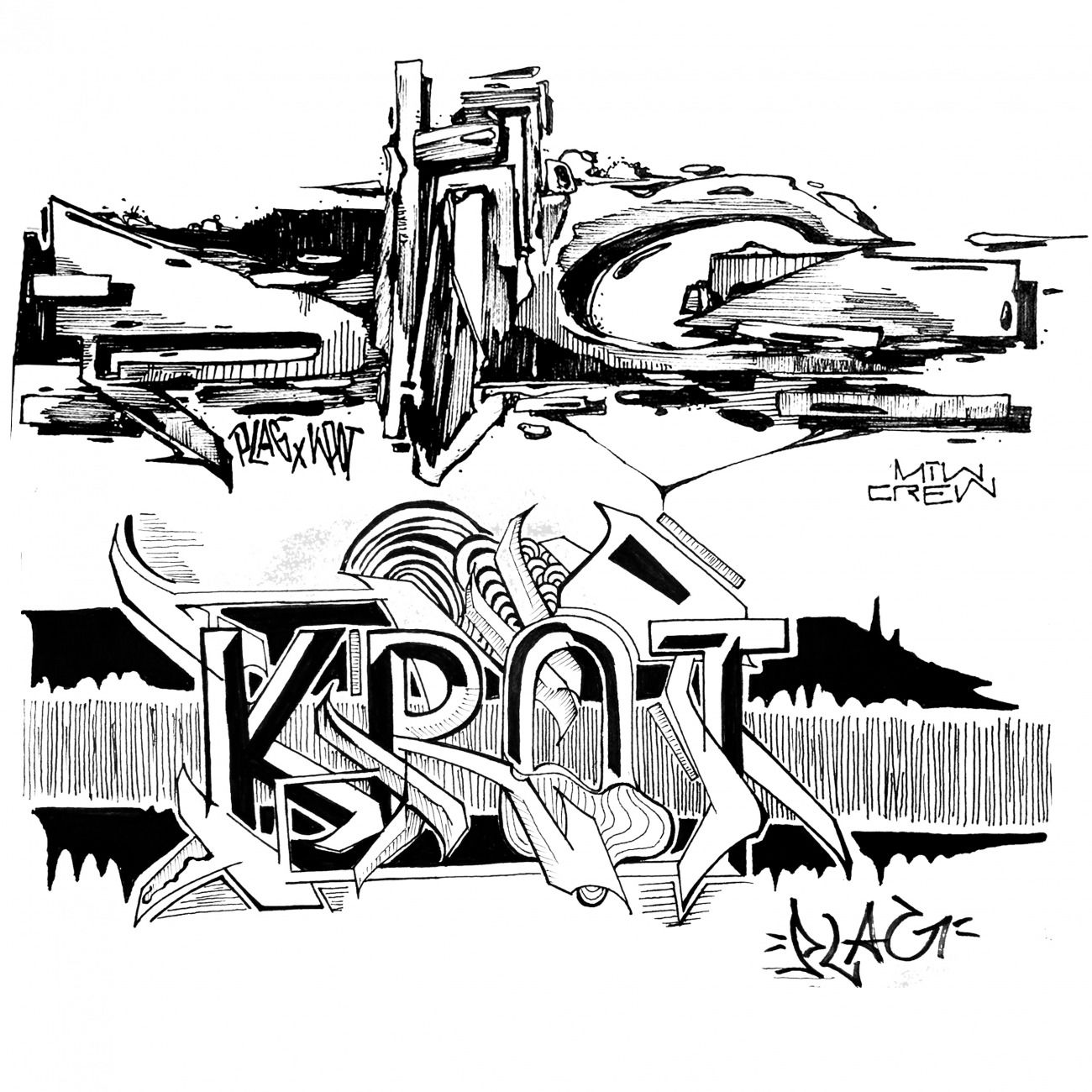 Graffiti Sketch - Photo by Plag182 - onlyblack (2016)