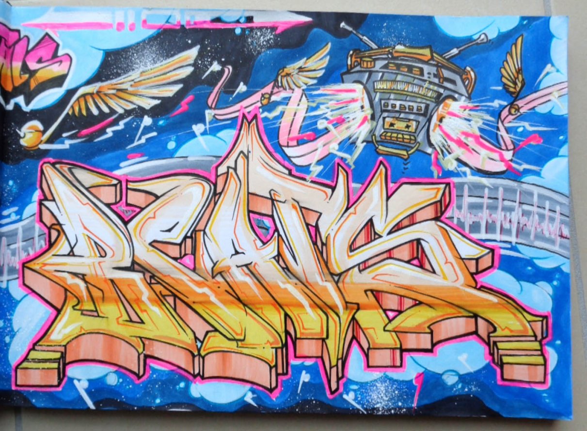 Graffiti Sketch - Photo by Pokar - Beats, by, Pokar (2014)