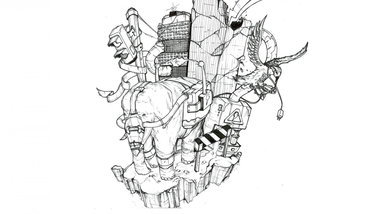 Graffiti Sketch in Nuremberg - Photo by PoppaLarge (2013)