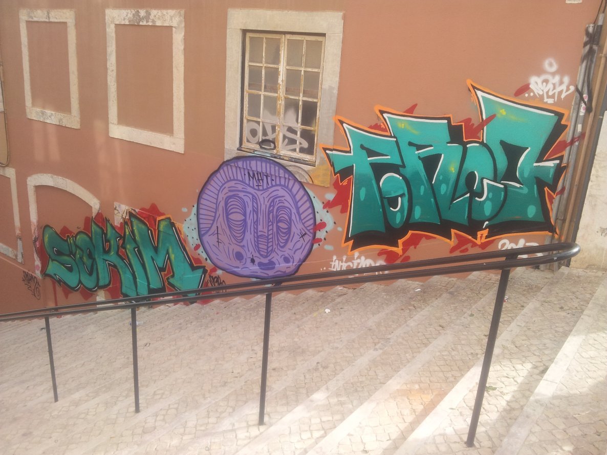 Graffiti Bombing in Lissabon - Photo by PorcOnoner