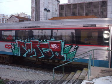 Graffiti Train in Portugal - Photo by PorcOnoner (2013)