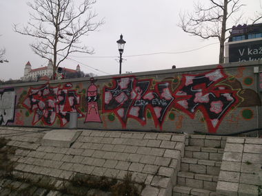 Graffiti Wall - Photo by Prepnutymarak - SAV, 1WE, Swer (2014)