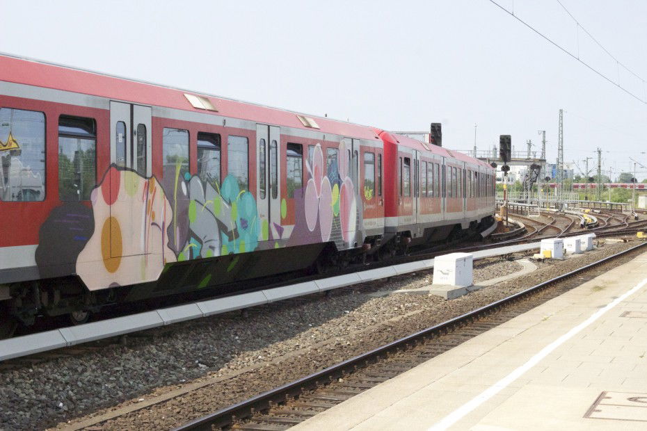 Graffiti Train in Hamburg - Photo by PrinceHamburg (2013)