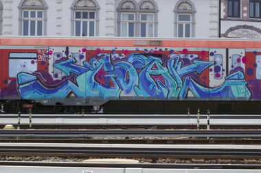 Graffiti Train in Hamburg - Photo by PrinceHamburg (2013)