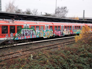 Graffiti Train in Hamburg - Photo by PrinceHamburg (2013)